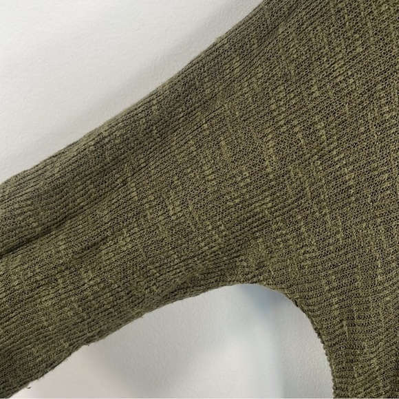 Eileen Fisher Olive Organic Linen/Cotton Blend Hooded Tunic Sweater Sz L - Picture 4 of 7